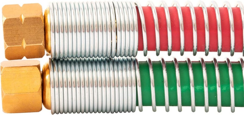 SPARC خرطوم قطع من الدرجة T بحجم 3/16" - خرطوم أكسجين أسيتيلين لغاز اللحام - تركيبات من النوع B + مجموعة تخفيف الضغط ضمان 1 سنة في الولايات المتحدة (25 قدم) - Image 3